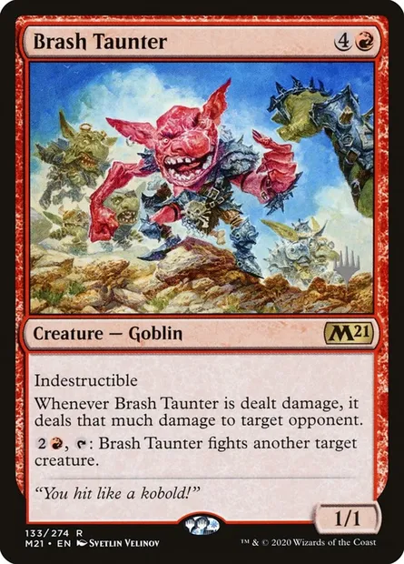 Brash Taunter, Magic card PM21 133p — Core Set 2021 Promos set