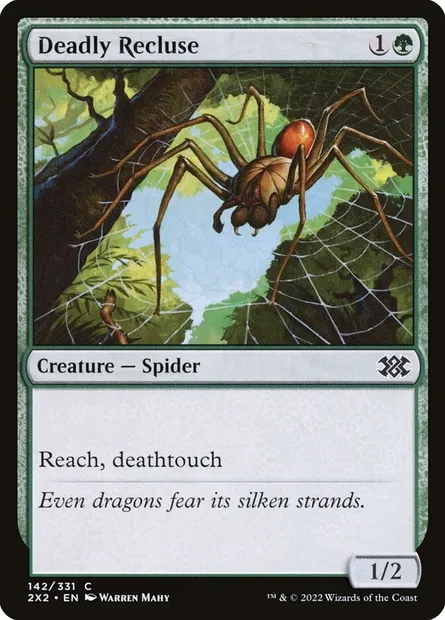 Deadly Recluse, Magic card 2X2 142 — Double Masters 2022 set