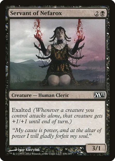 Servant of Nefarox, Magic card M13 108 — Magic 2013 set
