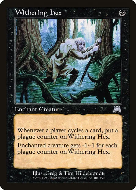 Withering Hex, Magic card ONS 181 — Onslaught set