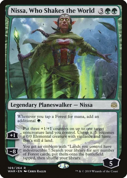 Nissa, Who Shakes the World, Magic card WAR 169 — War of the Spark set