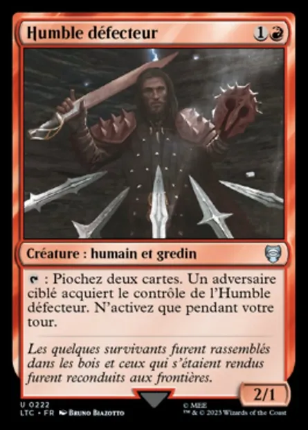 Humble défecteur, carte Magic LTC 222 — extension Tales of Middle-earth Commander