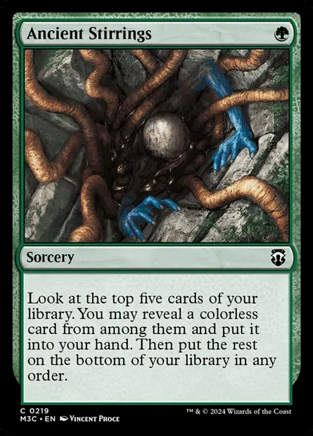 Ancient Stirrings, Magic card M3C 219 — Modern Horizons 3 Commander set