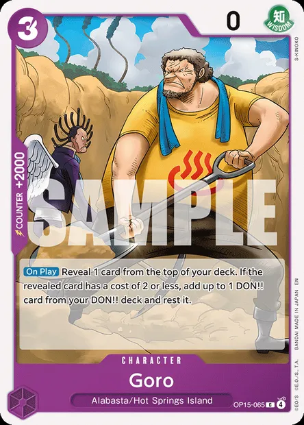 Goro, One Piece card OP15-065 — ADVENTURE ON KAMI’S ISLAND set