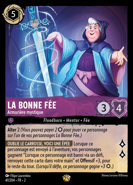 La Bonne Fée - Armurière mystique, carte Disney Lorcana CH2-041 — extension L'Ascension des Floodborn