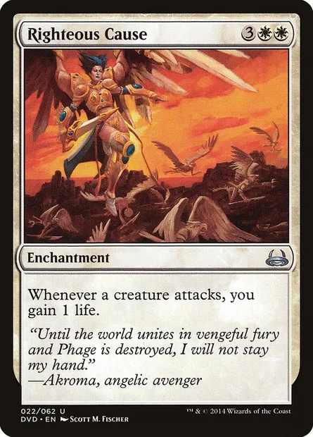 Righteous Cause, Magic card DVD 22 — Duel Decks Anthology: Divine vs. Demonic set