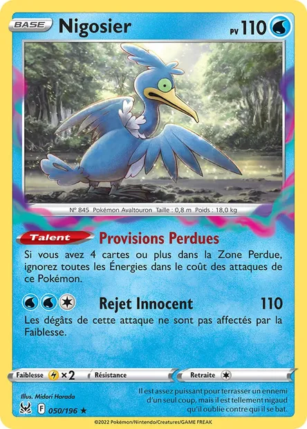 Nigosier, carte Pokémon LOR 050 — extension Origine Perdue