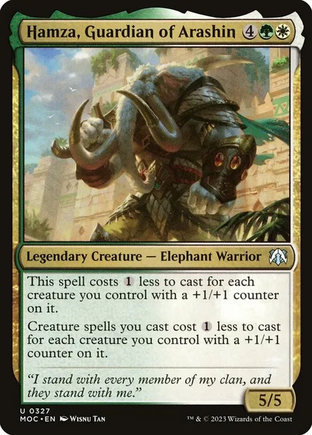 Hamza, Guardian of Arashin, Magic card MOC 327 — March of the Machine Commander set