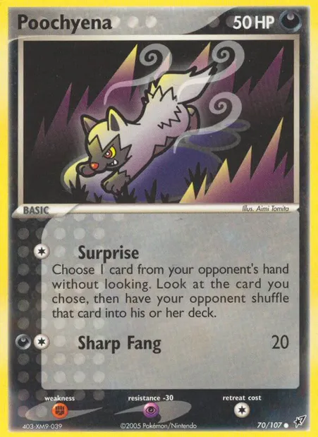 Poochyena, Pokémon card DX 70 — Deoxys set