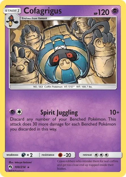 Cofagrigus, Pokémon card LOT 100 — Lost Thunder set