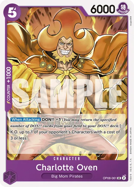 Charlotte Oven, One Piece card OP08-061 — TWO LEGENDS set