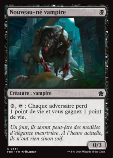 Nouveau-né vampire, carte Magic FDN 531 — extension Foundations