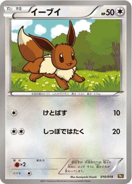 Évoli, carte Pokémon BKR 010 — extension Reshiram EX Battle Strength Deck