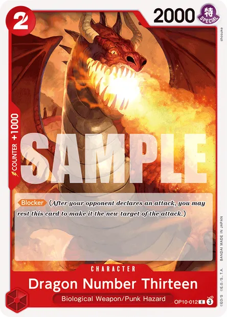 Dragon Number Thirteen, One Piece card OP10-012 — ROYAL BLOOD set