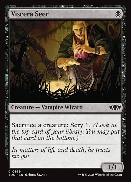 Viscera Seer, Magic card TDC 199 — Tarkir: Dragonstorm Commander set