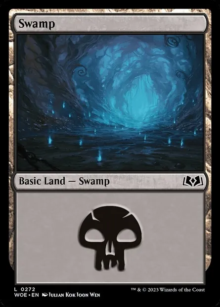 Swamp, Magic card WOE 272 — Wilds of Eldraine set