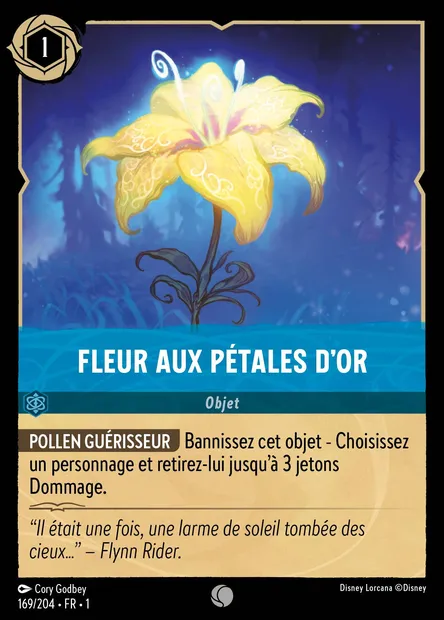 Fleur aux pétales d'or, carte Disney Lorcana CH1-169 — extension Premier Chapitre