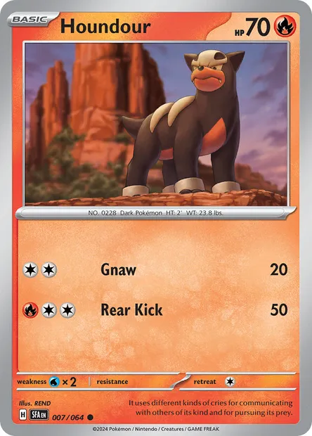 Houndour, Pokémon card SFA 007 — Shrouded Fable set