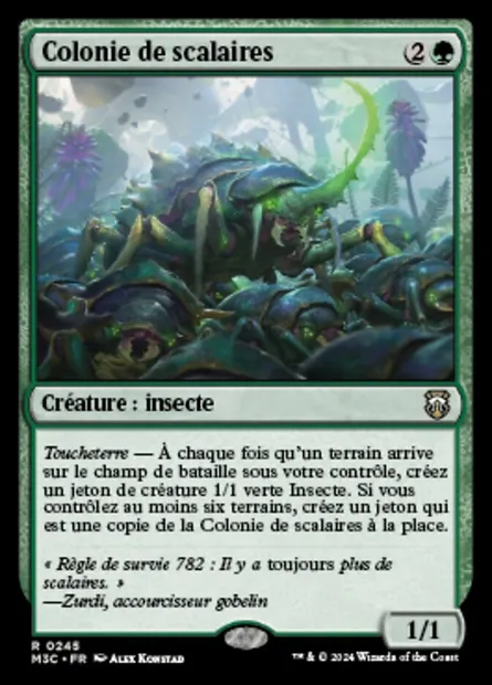 Colonie de scalaires, carte Magic M3C 245 — extension Modern Horizons 3 Commander