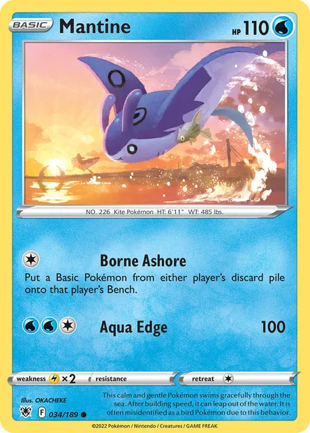Mantine, Pokémon card ASR 034 — Astral Radiance set
