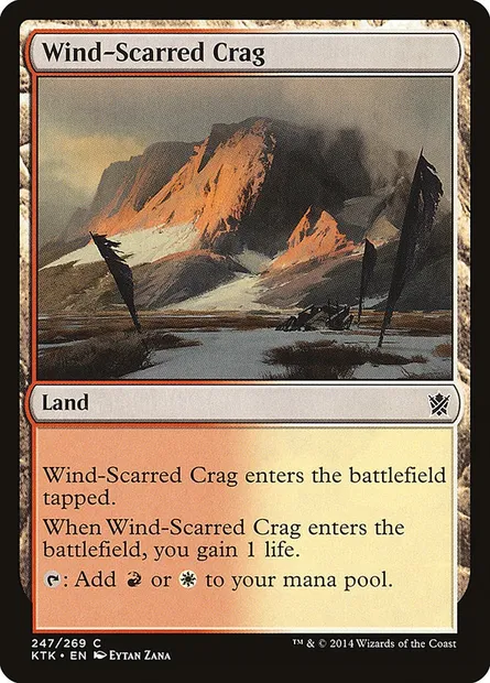 Wind-Scarred Crag, Magic card KTK 247 — Khans of Tarkir set