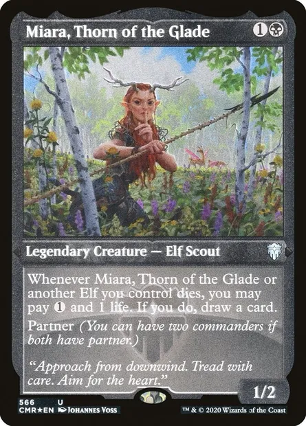 Miara, Thorn of the Glade, Magic card CMR 566 — Commander Legends set
