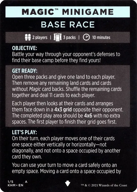 Base Race // Base Race (cont'd), Magic card MKHM 1 — Kaldheim Minigames set