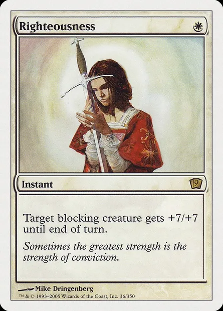 Droiture, carte Magic 9ED 36 — extension Neuvième Edition