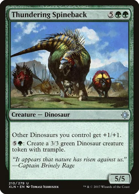 Thundering Spineback, Magic card XLN 210 — Ixalan set
