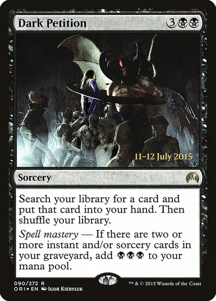 Dark Petition, Magic card PORI 90s — Magic Origins Promos set