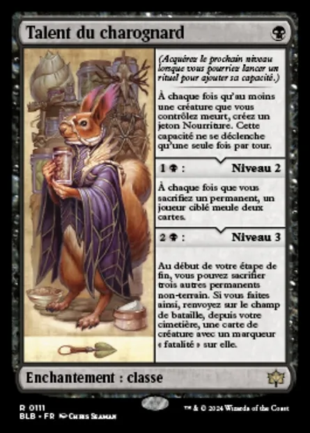 Talent du charognard, carte Magic BLB 111 — extension Bloomburrow