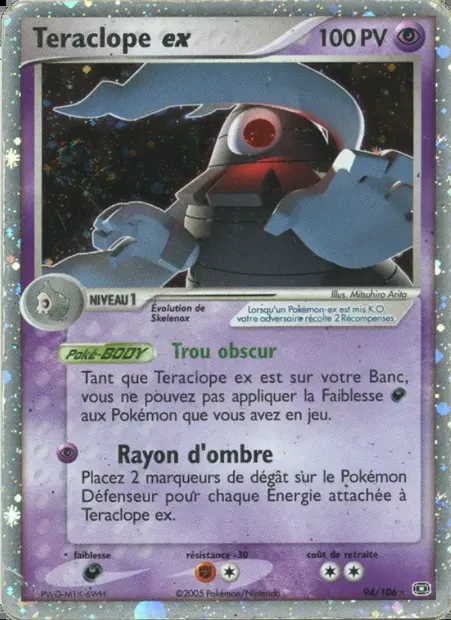 Teraclope ex, carte Pokémon EM 94 — extension EX Émeraude