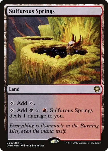Sulfurous Springs, Magic card DMU 256 — Dominaria United set