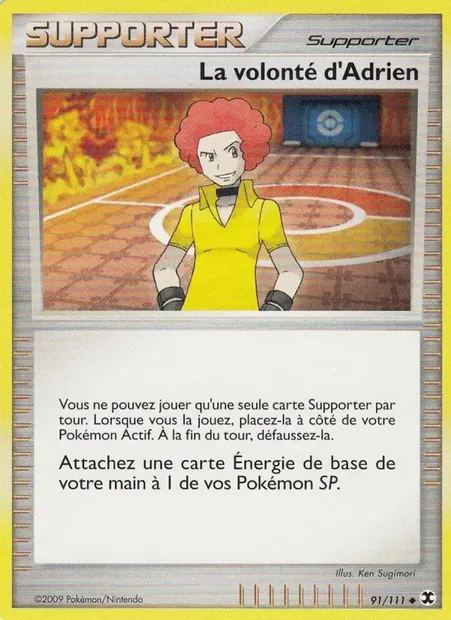 La volonté d'Adrien, carte Pokémon RR 91 — extension Rivaux Émergeants