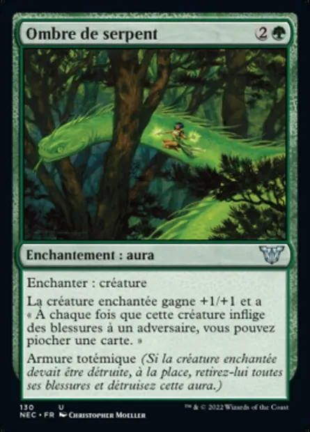 Ombre de serpent, carte Magic NEC 130 — extension Neon Dynasty Commander