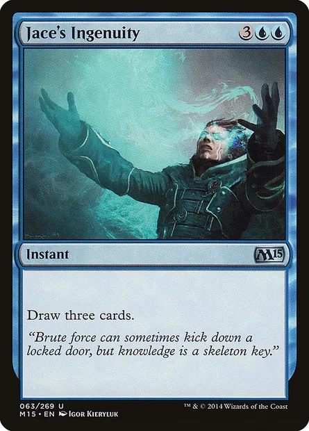 Jace's Ingenuity, Magic card M15 63 — Magic 2015 set