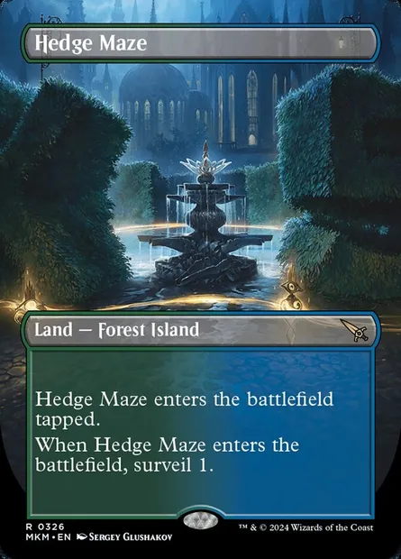 Hedge Maze, Magic card MKM 326 — Murders at Karlov Manor set
