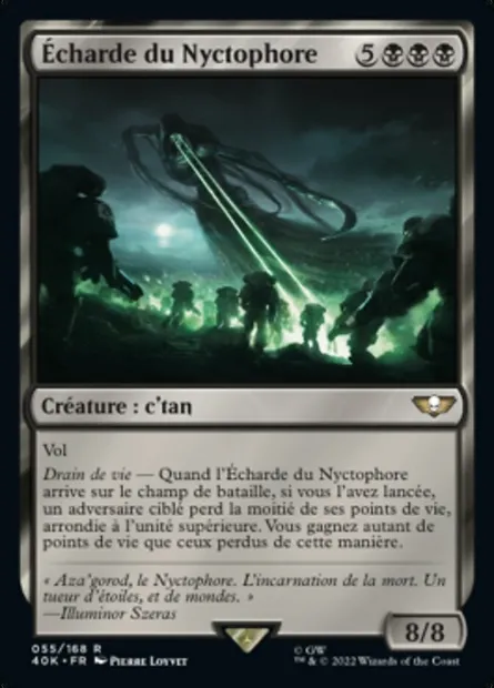 Écharde du Nyctophore, carte Magic 40K 55 — extension Warhammer 40,000 Commander