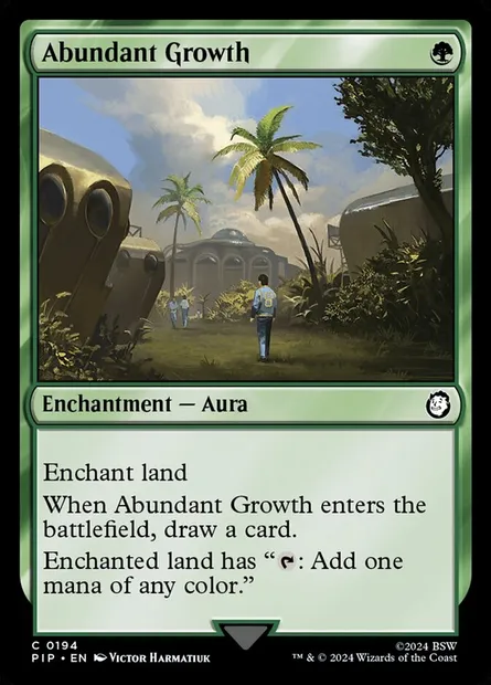 Abundant Growth, Magic card PIP 194 — Fallout set