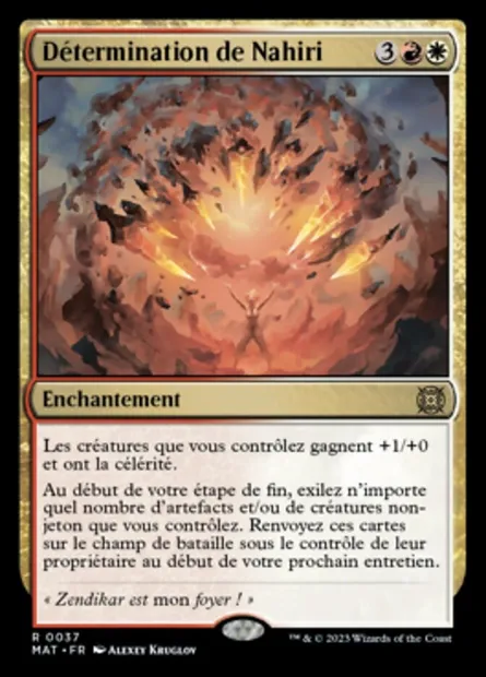 Détermination de Nahiri, carte Magic MAT 37 — extension L'invasion des machines : le jour d'après
