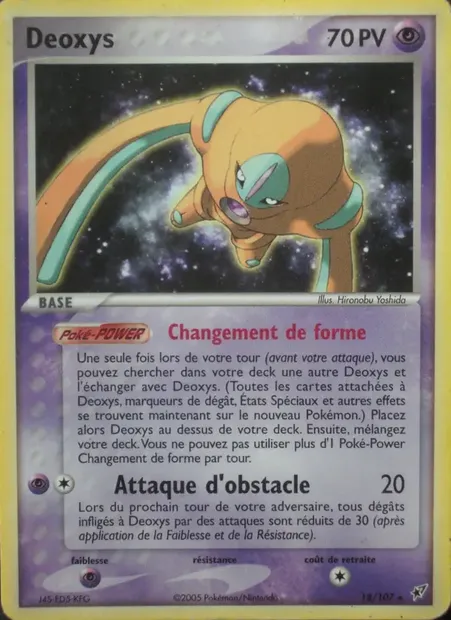 Deoxys, carte Pokémon DX 18 — extension EX Deoxys