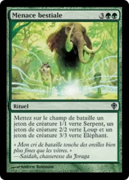 Menace bestiale, carte Magic WWK 97 — extension Worldwake