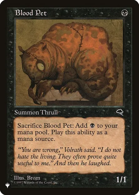Blood Pet, Magic card PLST TMP-109 — The List set