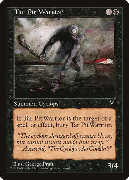 Tar Pit Warrior, Magic card VIS 70 — Visions set