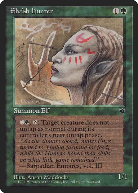 Elvish Hunter, Magic card FEM 67b — Fallen Empires set