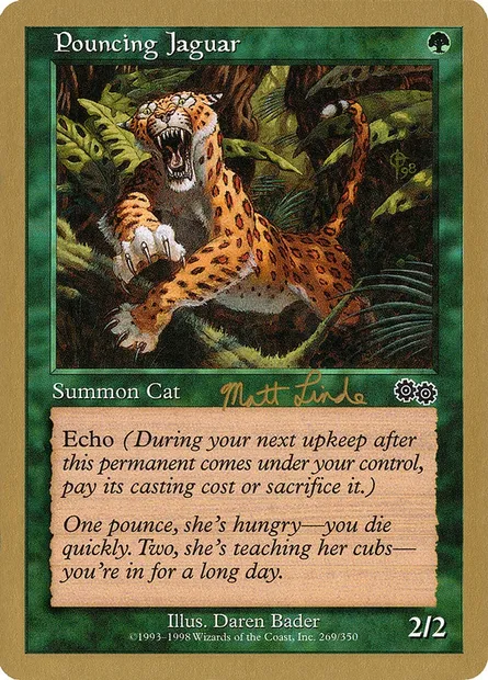 Pouncing Jaguar, Magic card WC99 ml269 — World Championship Decks 1999 set