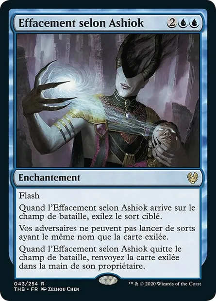 Effacement selon Ashiok, carte Magic THB 43 — extension Theros Beyond Death