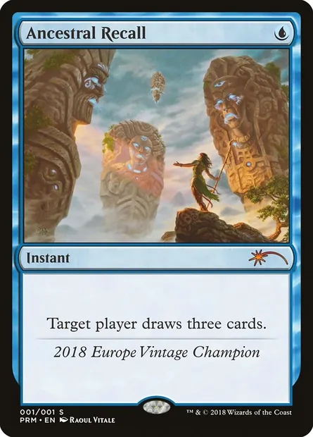 Ancestral Recall, Magic card OVNT 2018 — Vintage Championship set