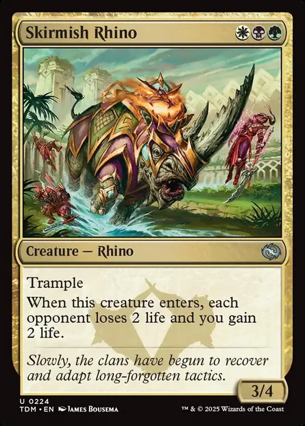 Skirmish Rhino, Magic card TDM 224 — Tarkir: Dragonstorm set