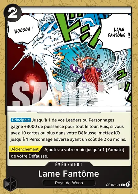 Lame Fantôme, carte One Piece OP16-101 — extension L'HEURE DE LA BATAILLE DÉCISIVE
